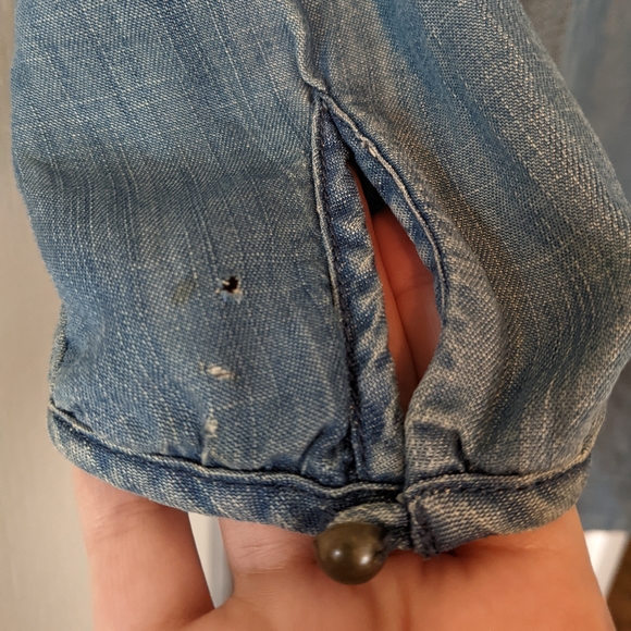 American Eagle Denim Lace Up Shirt Dress - Picture 6 of 13